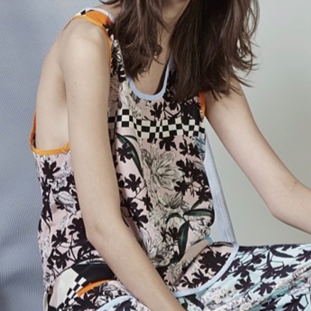 MSGM Spring collection 100% silk hi low tunic, size 38.
